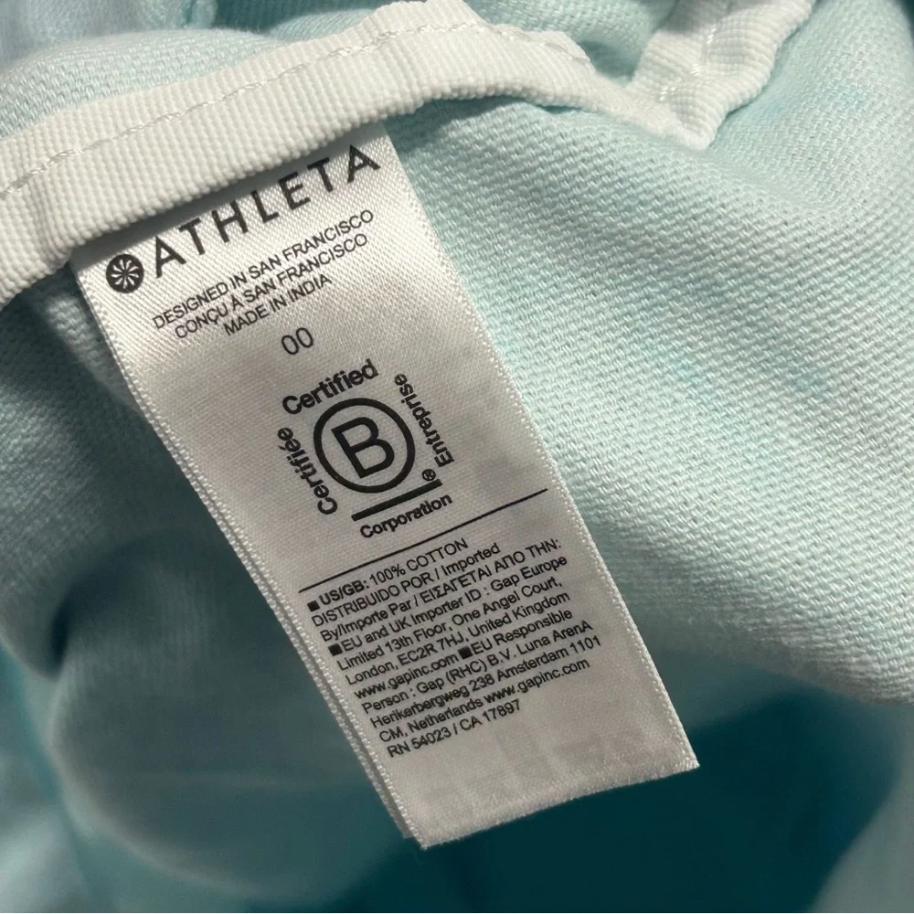 Athleta Large Canvas Blue Gradient Ombré Tote Shoulder Bag Purse
